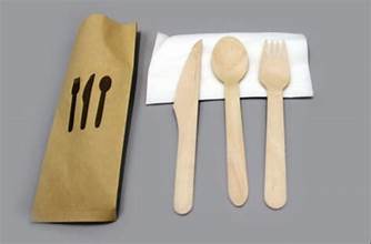 Wooden Set (spoon, fork, knife, tissue)