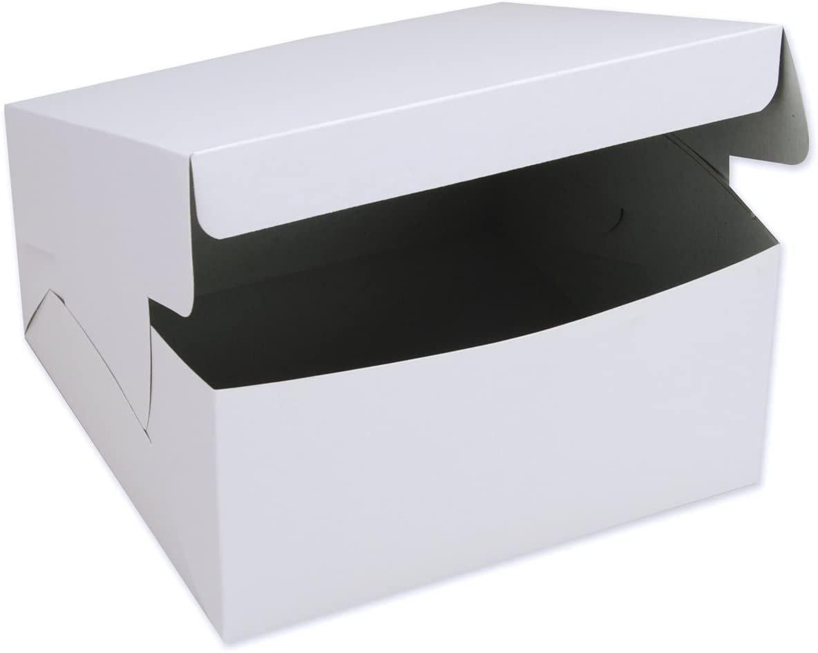 White Cake Box 10's
