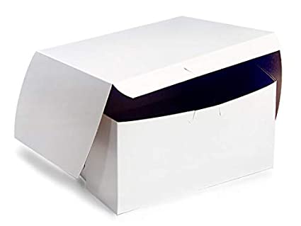 White Cake Box 10's